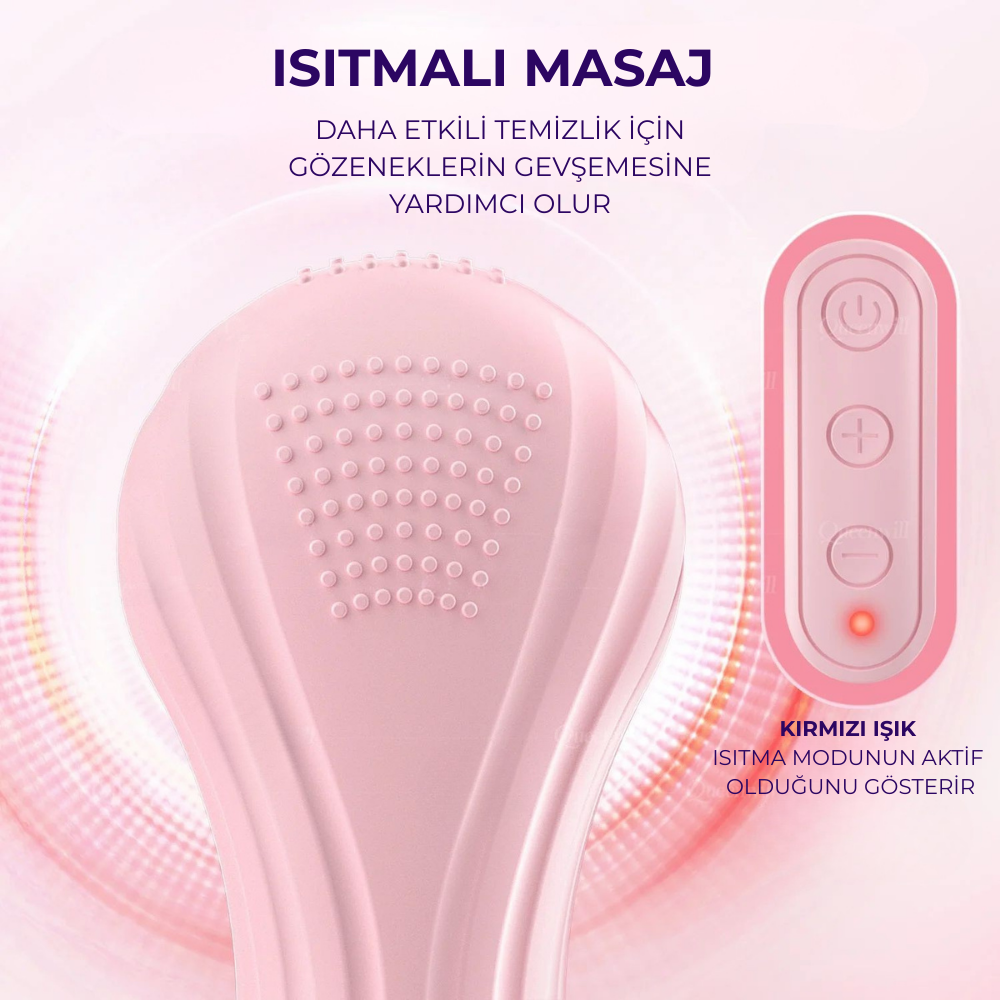 Suya Dayanıklı Elektrikli Yüz Temizleme ve Makyaj Arındırma Cihazı